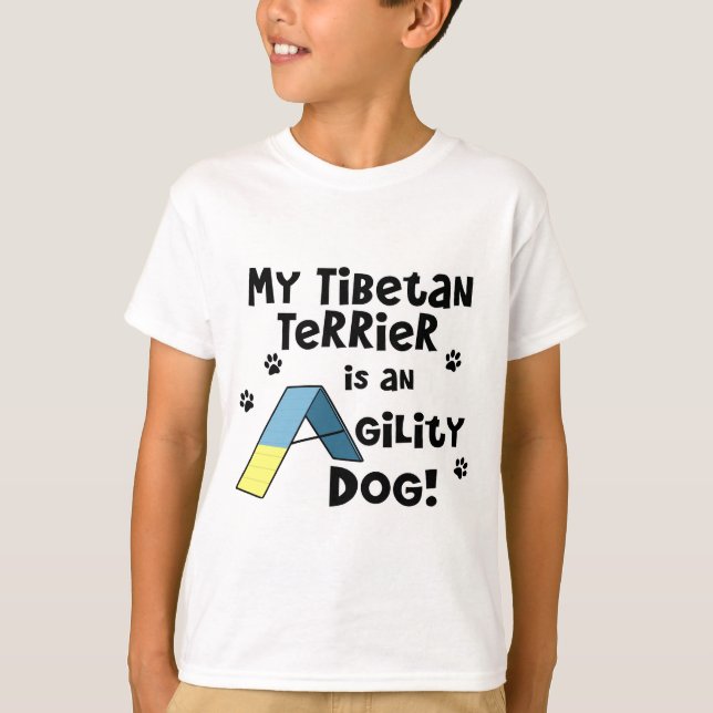 Le T-shirt de l'enfant de chien d'agilité de (Devant)