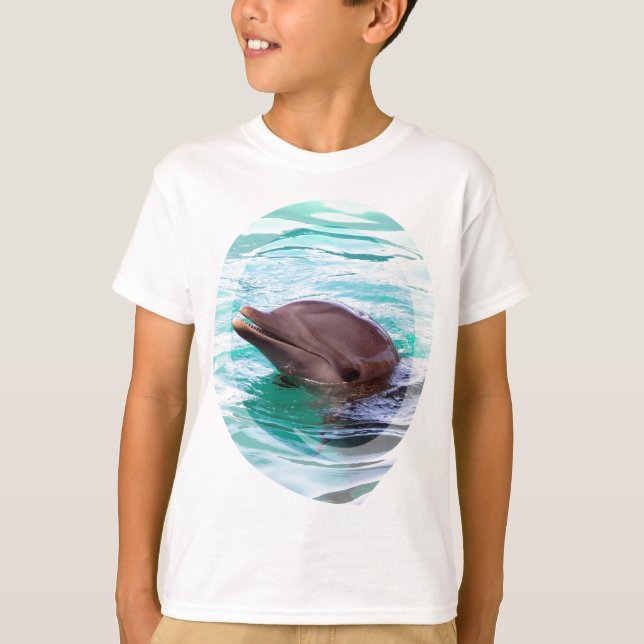 Le T-shirt de l'enfant de conception de dauphin (Devant)