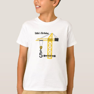 Le T-shirt de l'enfant de grue de construction