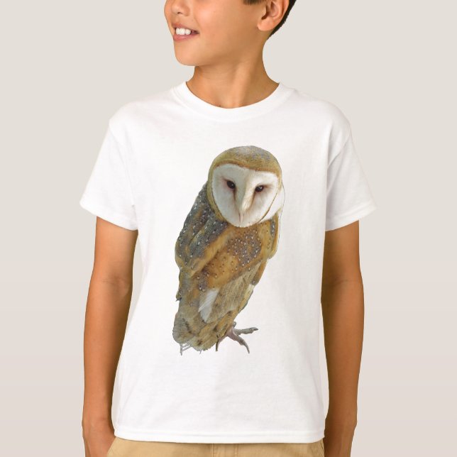 Le T-shirt de l'enfant de hibou de grange (Devant)
