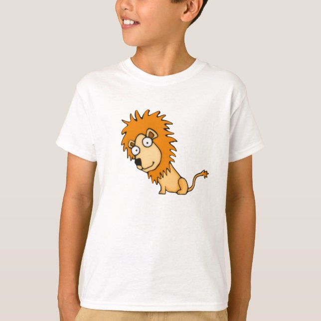 Le T-shirt de l'enfant de lion de bande dessinée (Devant)