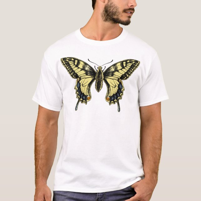 Le T-shirt de l'enfant de papillon de machaon (Devant)