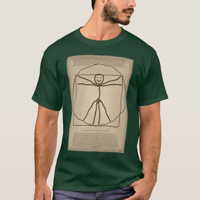 Le T-shirt de l'enfant de Vitruvian Stickman (Devant)