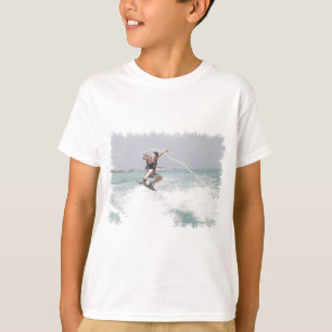 Le T-shirt de l'enfant de Wakeboarding