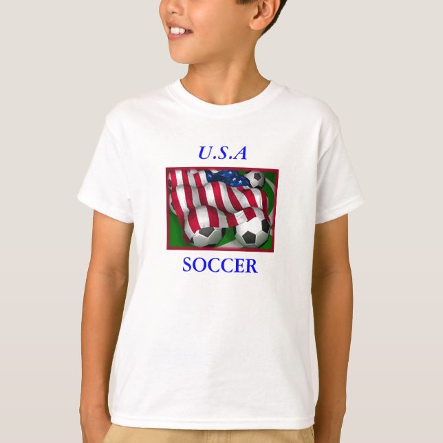 Le T-shirt de l'enfant du football des Etats-Unis (Devant)