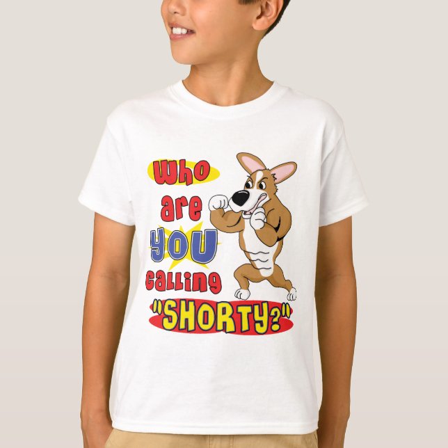 Le T-shirt de l'enfant dur de corgi (Devant)