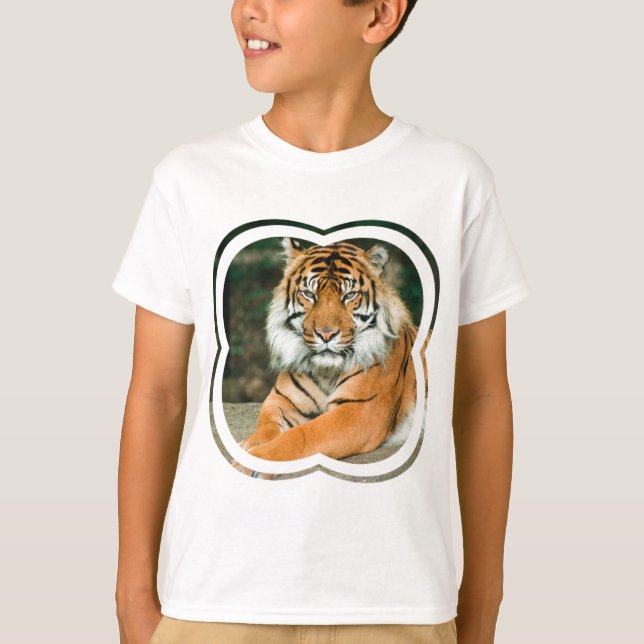 Le T-shirt de l'enfant orange de tigre (Devant)