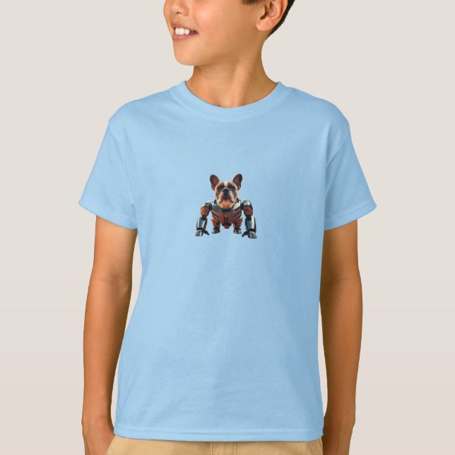 Le T-shirt de l'enfant Robot de Chien de France (Devant)