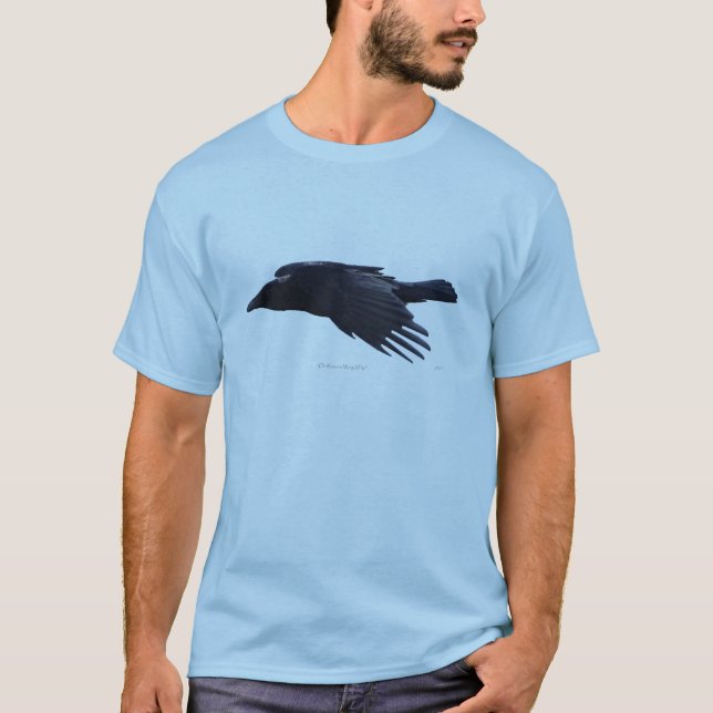 Le T-shirt de l'oiseau du Corbeau noir volant (Devant)