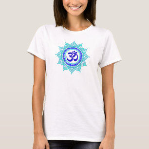 Le T-shirt de l'OM des femmes bleues de mandala