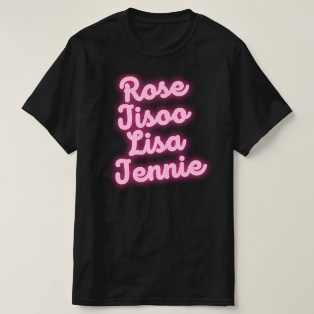 Le T-shirt de l'Rose Jisoo Lisa Jennie Mem (Design devant)