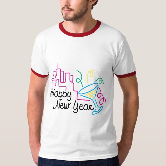 Le T-shirt de nouvelle année de T-shirts de bonne (Devant)