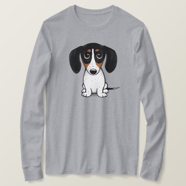 Le T-shirt de Piebald Dachshund Cute Chiot (Design devant)