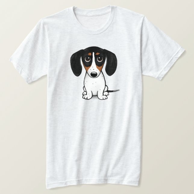 Le T-shirt de Piebald Dachshund Cute Chiot (Design devant)