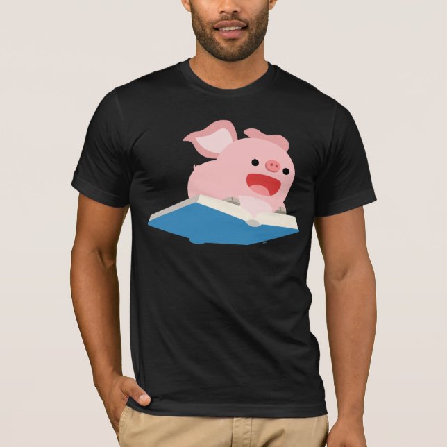 Le T-shirt de porc de livre et de bande dessinée (Devant)