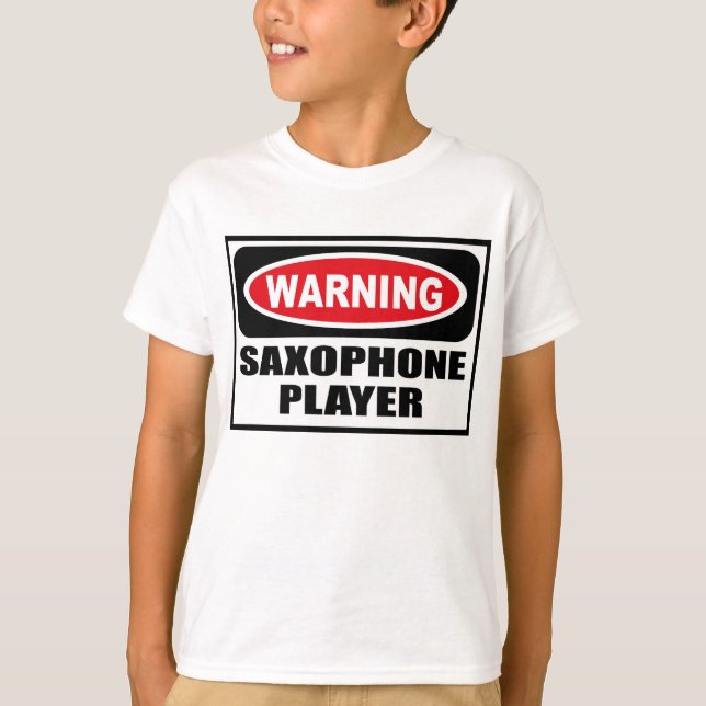 Le T-shirt de SAXOPHONE de l'enfant (Devant)