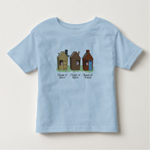 Le T-shirt de trois petits enfants de porcs