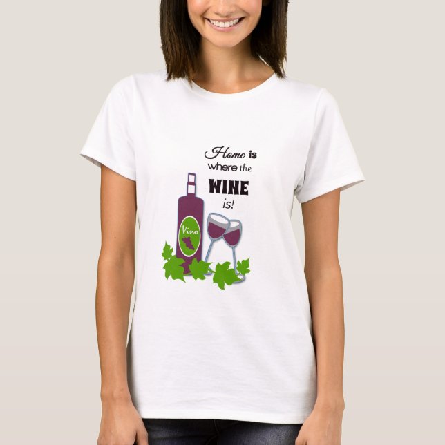 Le T-shirt de vin de citation de vin des femmes (Devant)