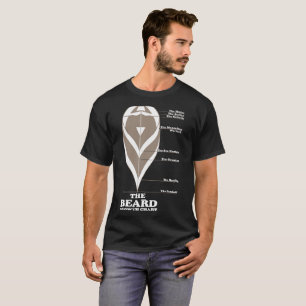 Le T-shirt d'échelle de croissance de barbe