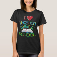Le T-shirt d'école de bible de vacances badine le