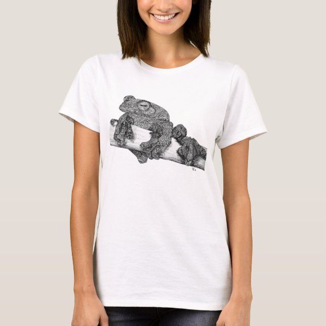 Le T-shirt des dames de grenouille de vol (Devant)
