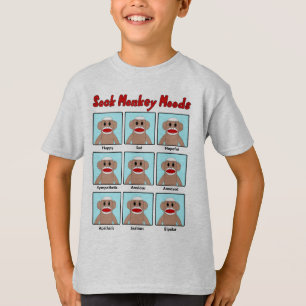 Le T-shirt des enfants de modes de singe de