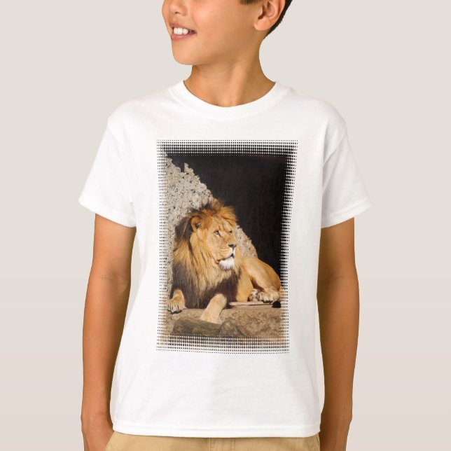 Le T-shirt des enfants de photo de lion (Devant)