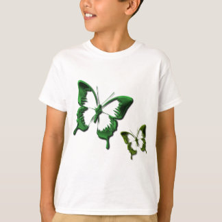 Le T-shirt des enfants verts de papillons