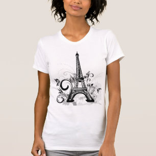 Le T-shirt des femmes comportant Tour Eiffel