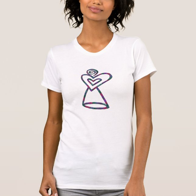 Le T-shirt des femmes d'ange d'arc-en-ciel (Devant)