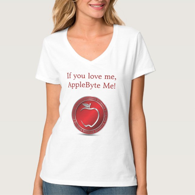 Le T-shirt des femmes d'AppleByte (Devant)
