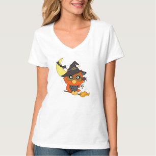 Le T-shirt des femmes de bande dessinée de hibou