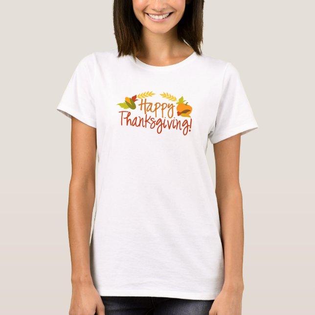 Le T-shirt des femmes de bon thanksgiving (Devant)
