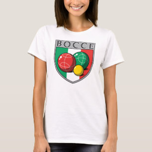 Le T-shirt des femmes de bouclier de Bocce