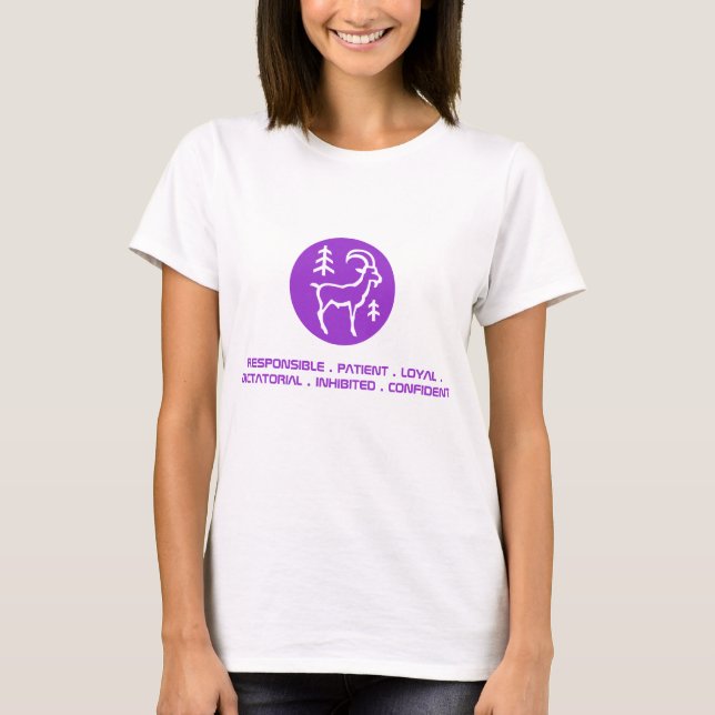 Le T-shirt des femmes de Capricorne (Devant)