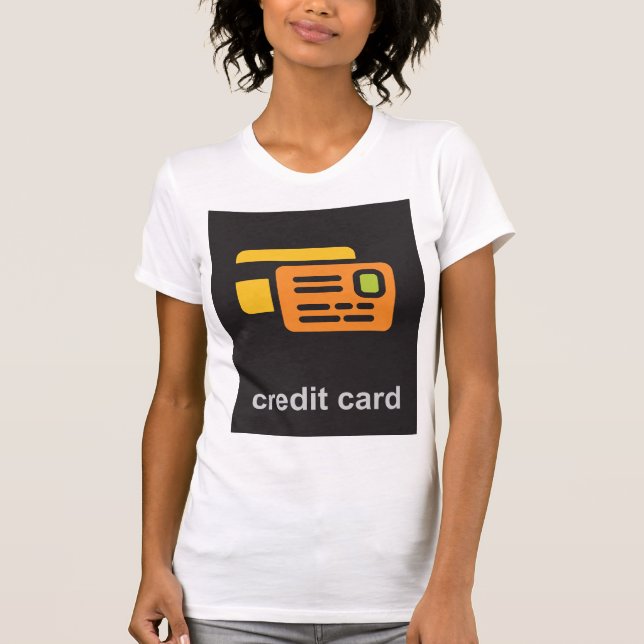 Le T-shirt des femmes de carte de crédit (Devant)