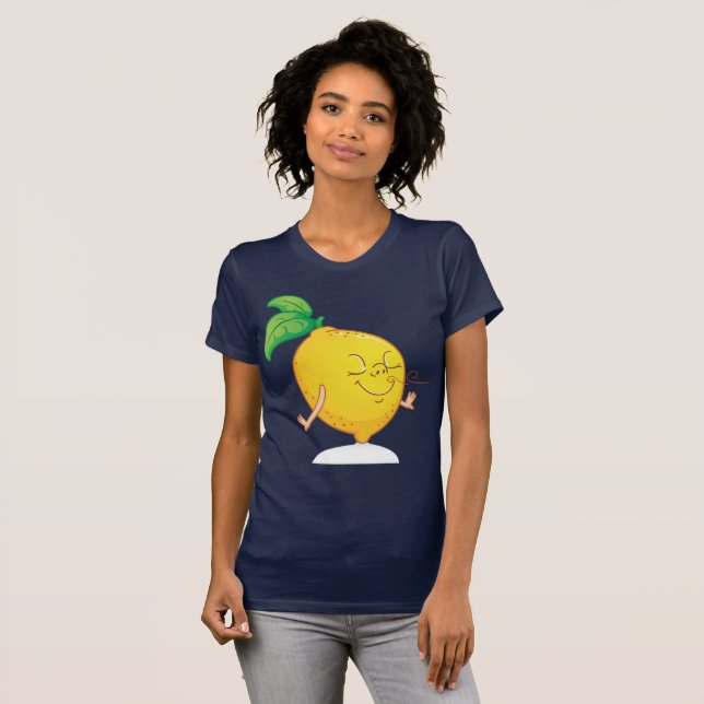 Le T-shirt des femmes de citron de bande dessinée (Devant entier)