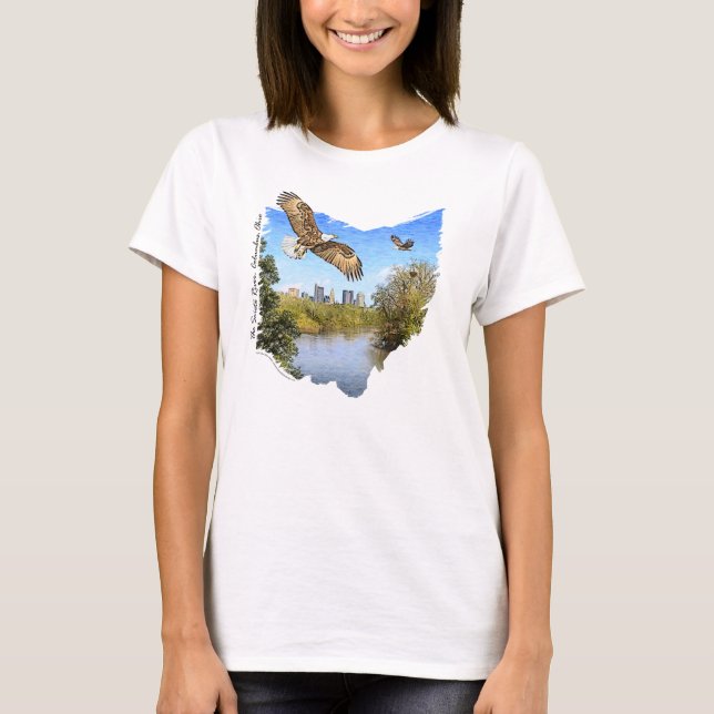 Le T-shirt des femmes de Columbus Ohio de rivière (Devant)