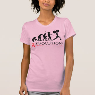 Le T-shirt des femmes de diagramme d'évolution de