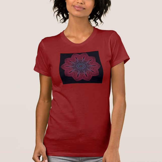 Le T-shirt des femmes de fractale (fleur XZK (Devant)
