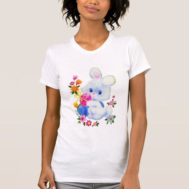 Le T-shirt des femmes de lapin de Pâques (Devant)