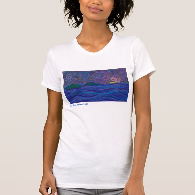 Le T-shirt des femmes de lever de la lune de (Devant)