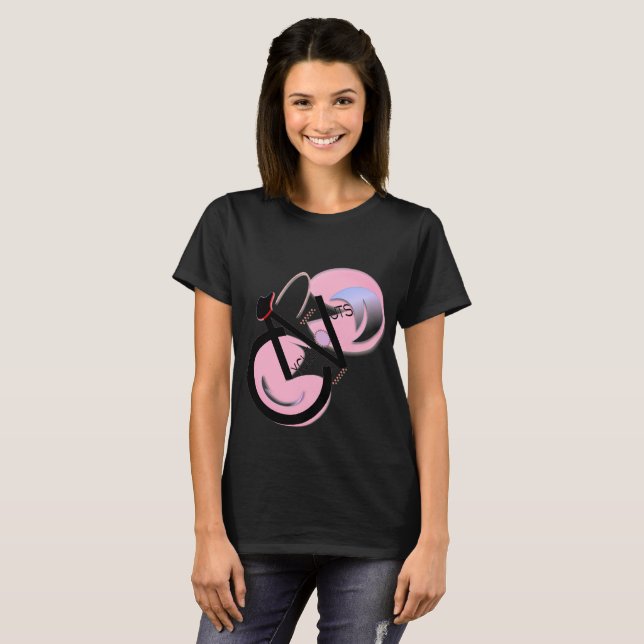 Le T-shirt des femmes de logo de CycleNuts (Devant entier)