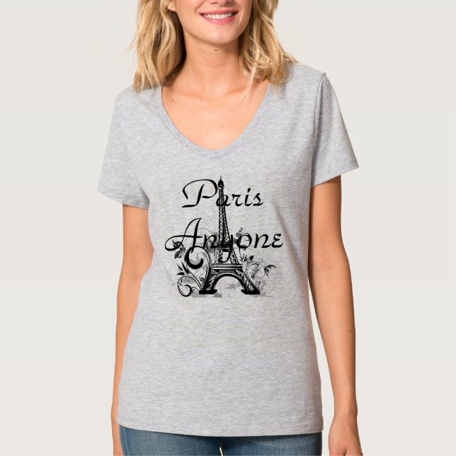 Le T-shirt des femmes de Paris n'importe qui. (Devant)