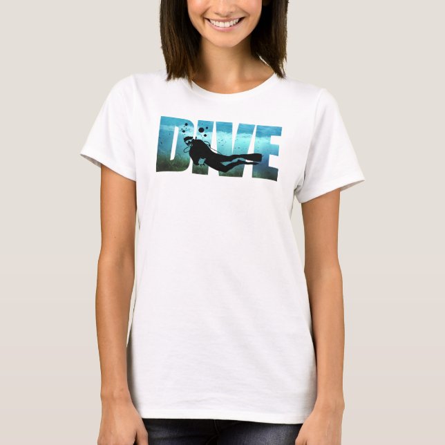 Le T-shirt des femmes de plongée à l'air de PIQUÉ (Devant)