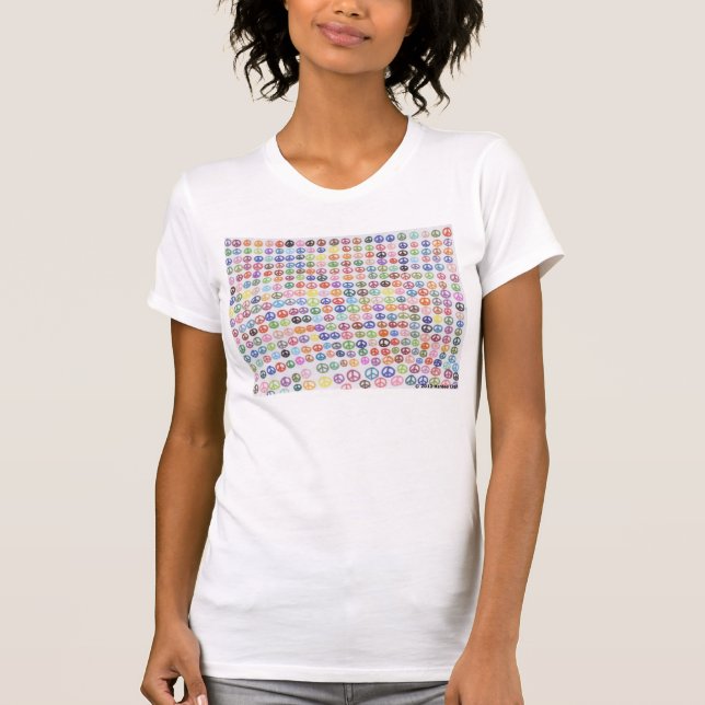 Le T-shirt des femmes de symbole de paix (Devant)