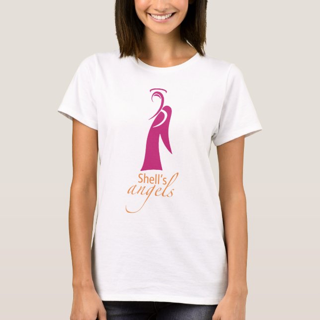 Le T-shirt des femmes des anges de Shell (Devant)