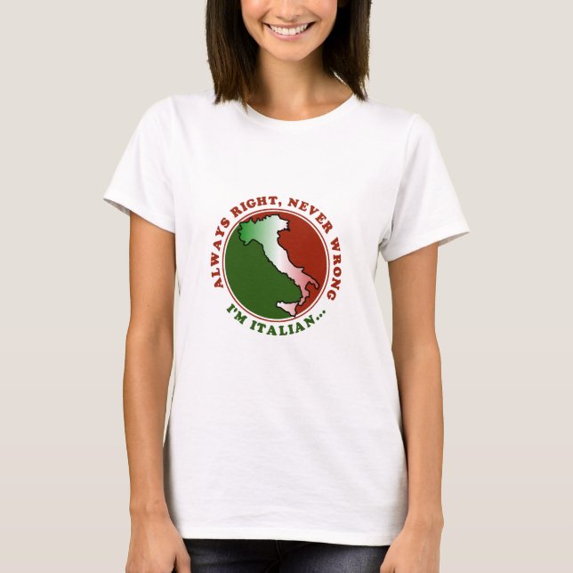 Le T-shirt des femmes drôles italiennes têtues (Devant)
