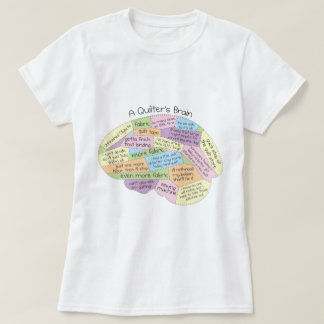 Le T-shirt des femmes du cerveau d'un Quilter