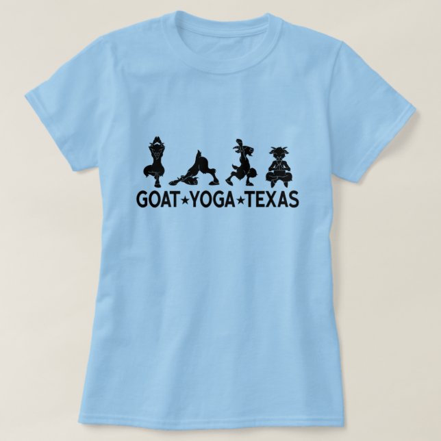 Le T-shirt des femmes du Texas de yoga de chèvre (Design devant)